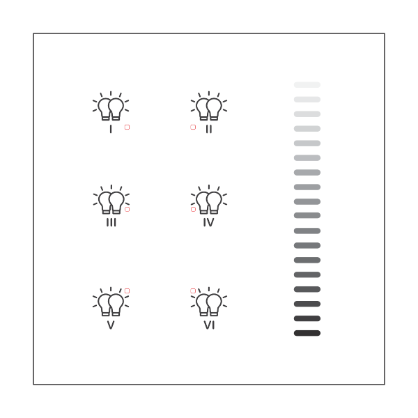 TCH-334W-001 DALI-2 Lighting Control Panel